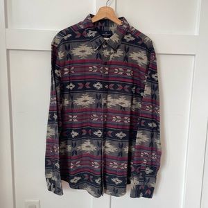 American Eagle Tribal Button Down